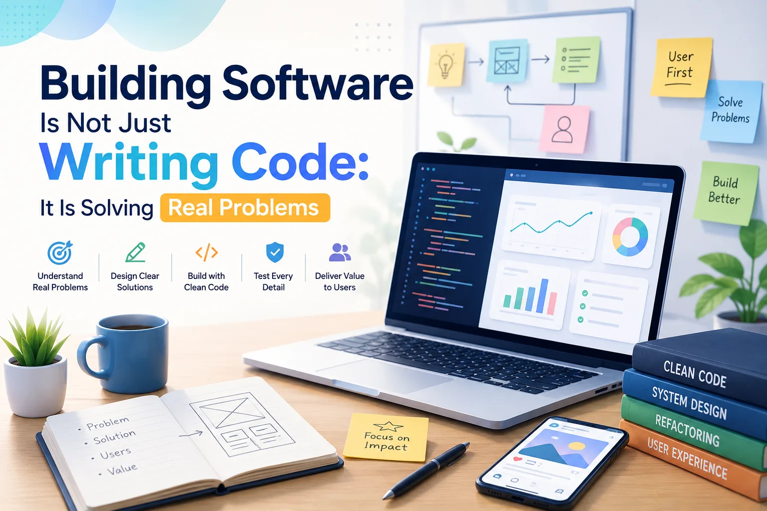 Building Software Is Not Just Writing Code: It Is Solving Real Problems article cover