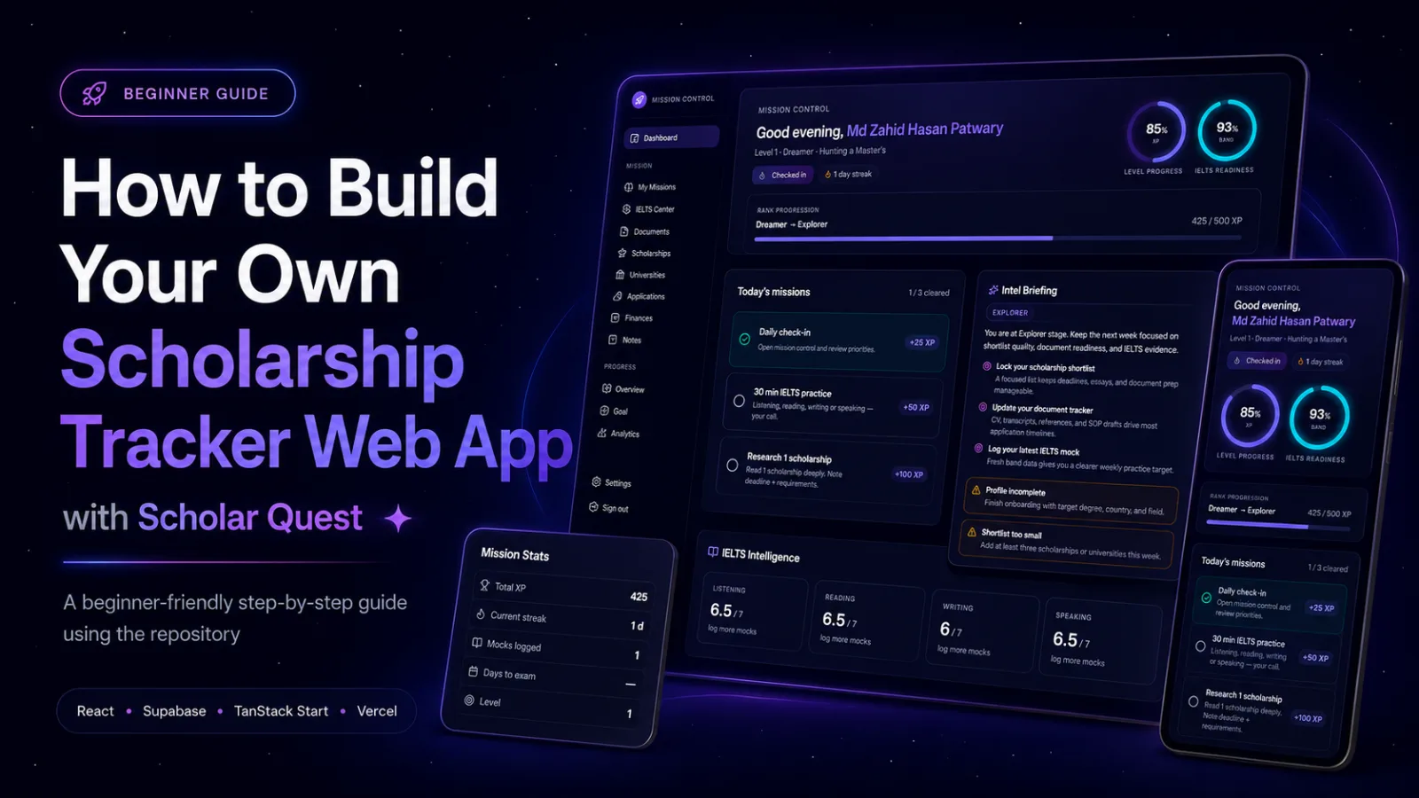 How I Built Scholar Quest: A Full-Stack Command Center for Scholarship Applicants article cover